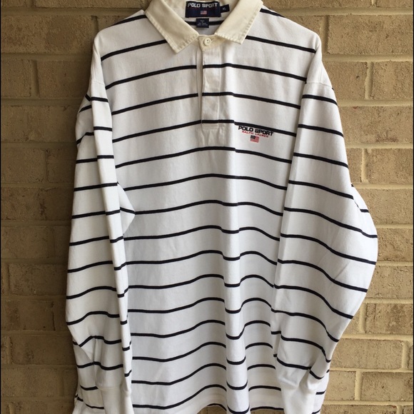 Vintage Polo Sport striped polo - Picture 1 of 7